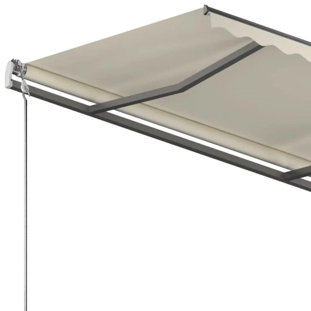 Toldo retrátil manual independente 350x250 cm cor creme