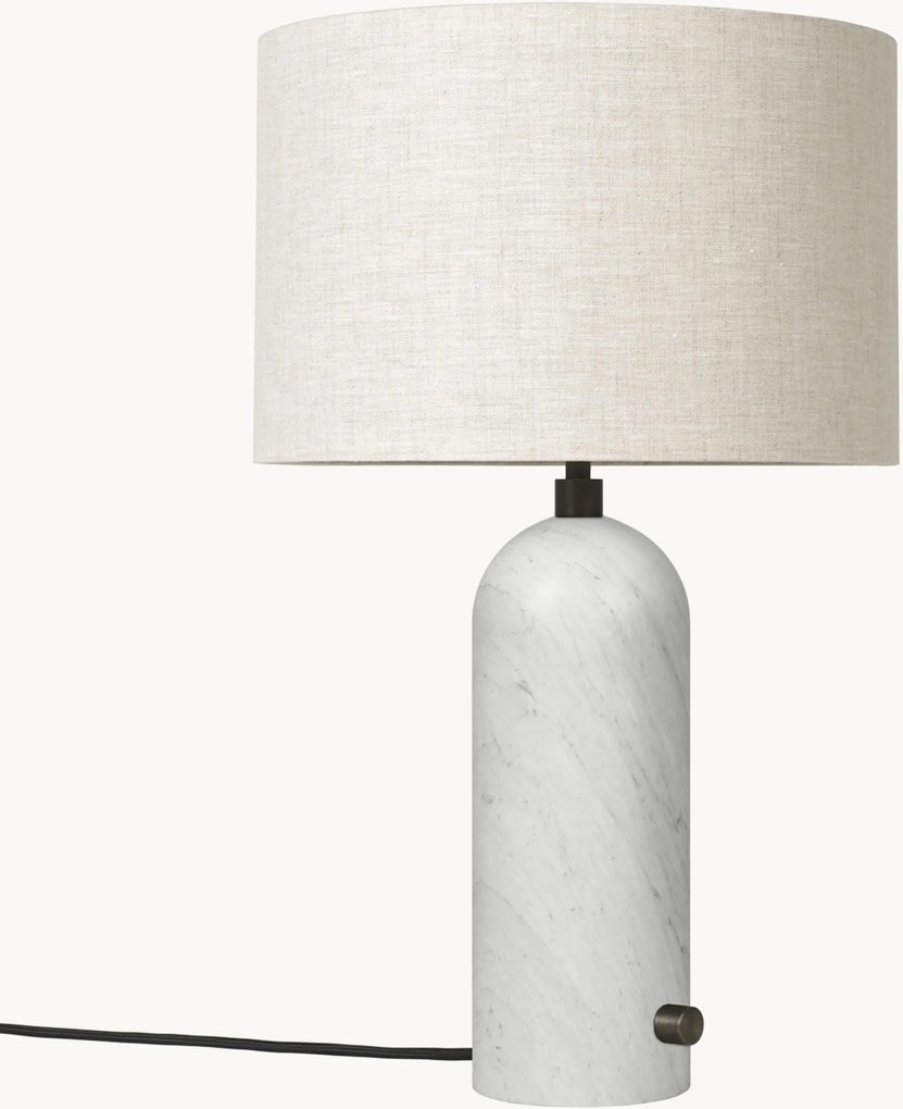 Candeeiro de mesa grande com base em mármore Gravity, vários tamanhos