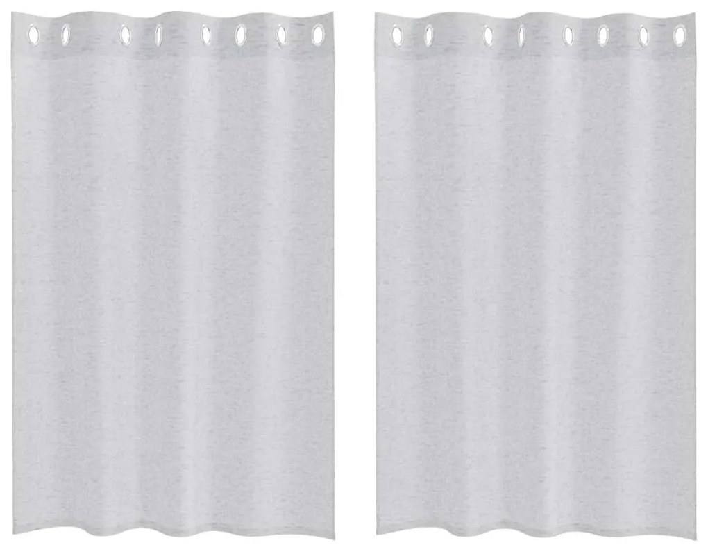 Cortinas 2 pcs Cinzento-claro 140 x 140 cm Poliéster