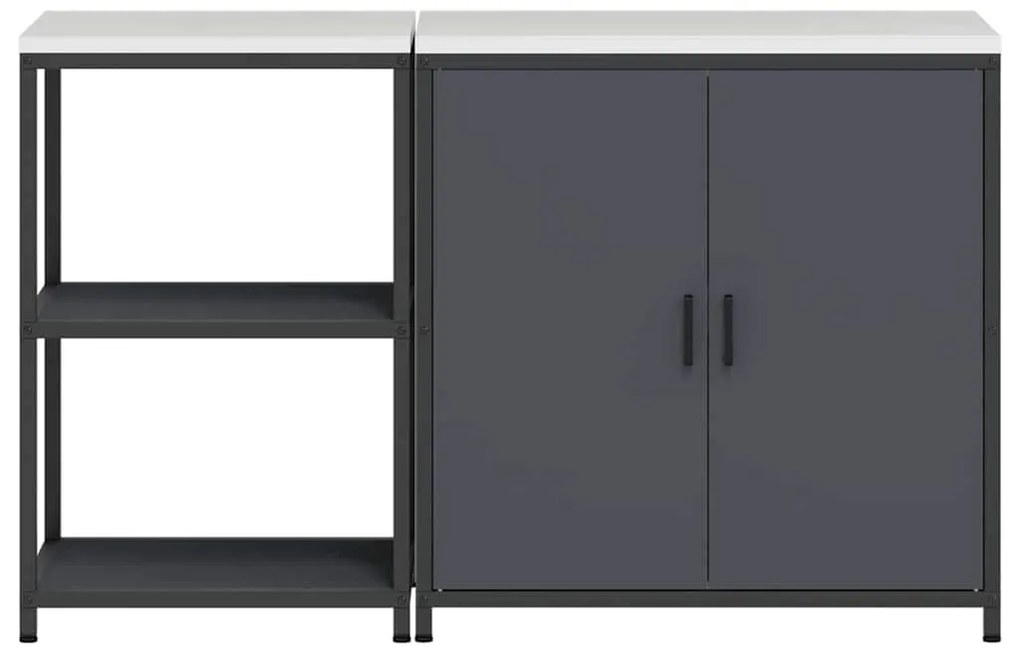Conjunto de Armazenamento de Cozinha 2 pcs Antracite