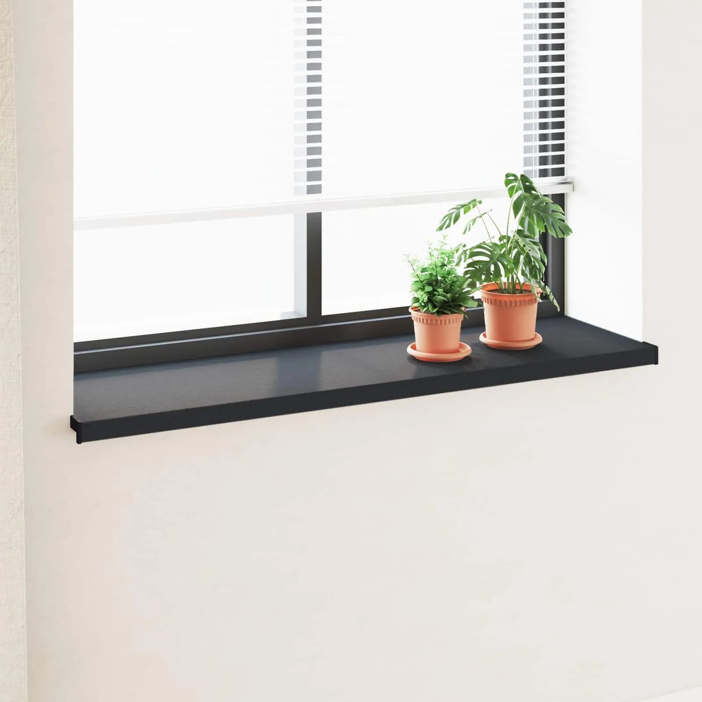 vidaXL Soleira de Janela Antracite com Veio de Madeira PVC
