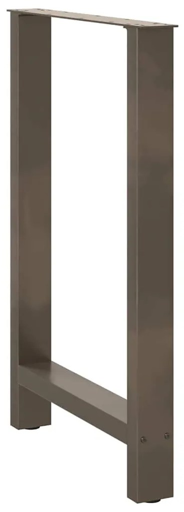 Pés de mesa de bar em aço natural, 2 peças, 60x(90-91) cm, aço