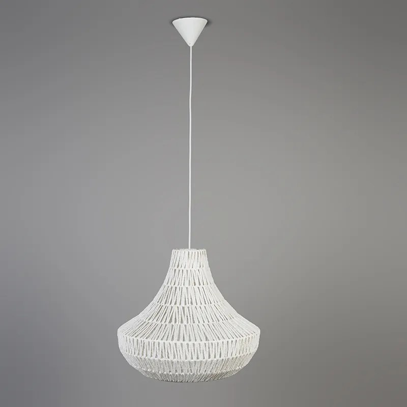 Candeeiro de suspensão retro branco 50 cm - Lina Cono 50 Design,Moderno,Retro