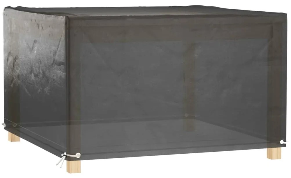 Capas p/ mobília de jardim 2 pcs 8 ilhós 125x125x75 cm quadrado