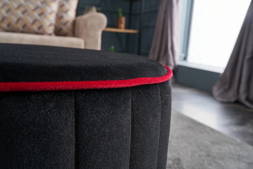 Pouffe Rose – Antracite e Rosa – 40x40x40 cm