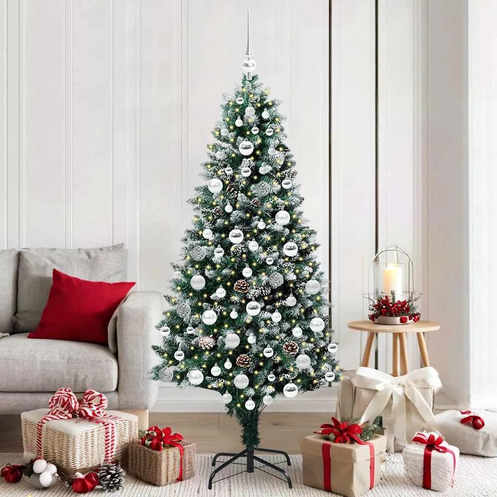 vidaXL Árvore de Natal Artificial Verde 180 cm PVC, Aço e Plástico