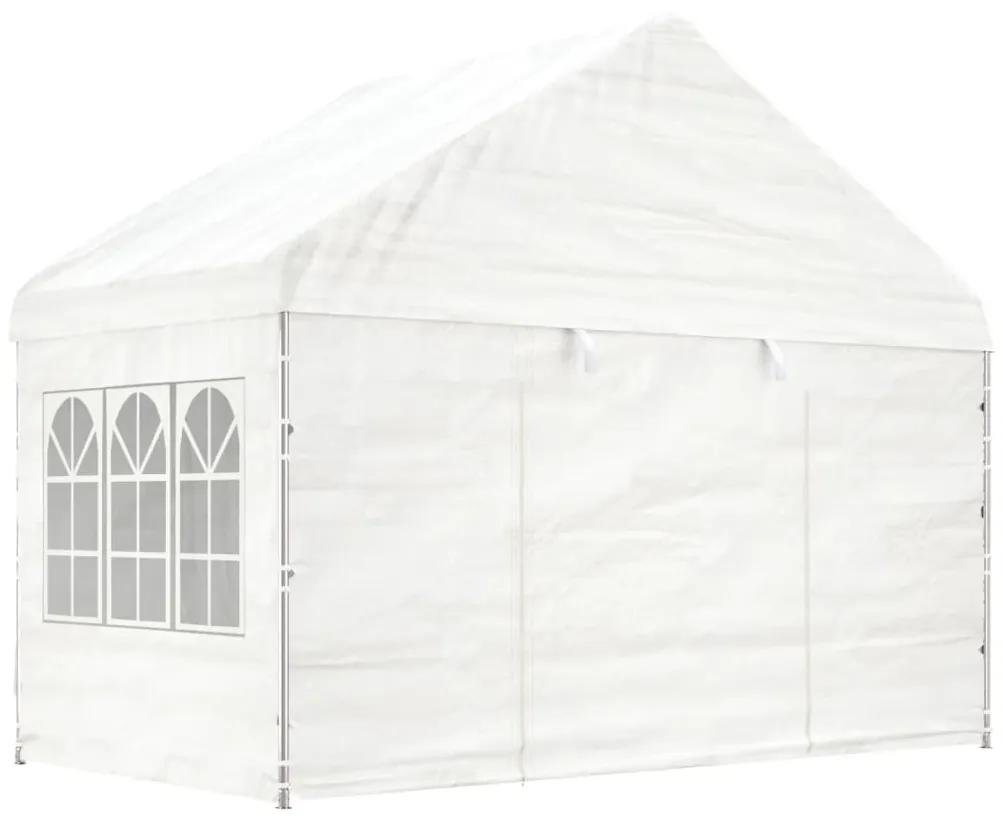 Tenda de Eventos com telhado 15,61x4,08x3,22 m polietileno branco