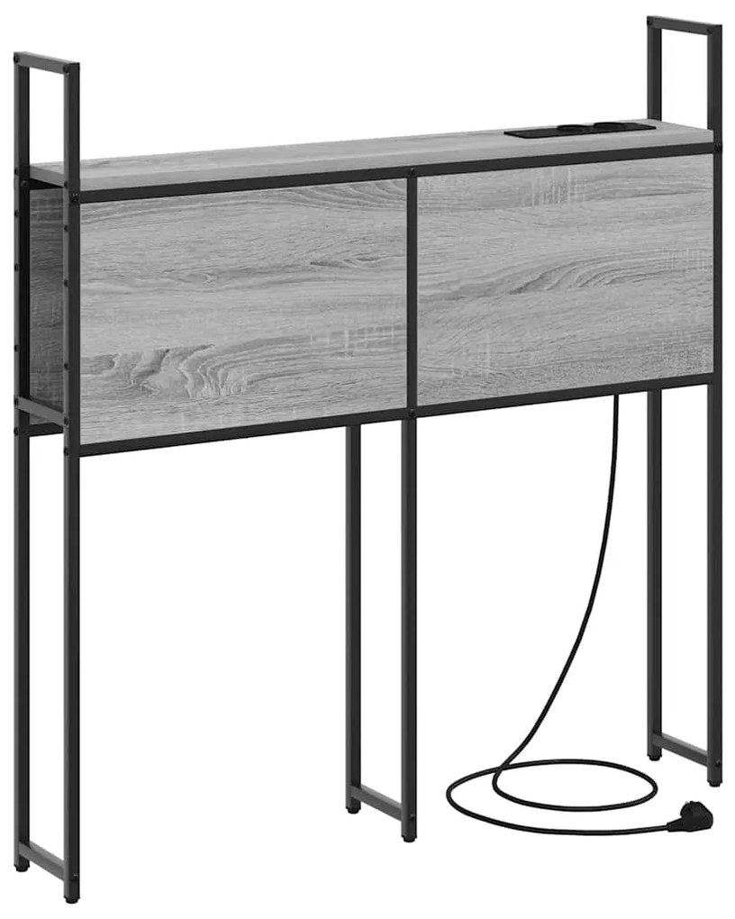 Cabeceira de armazenamento com cabeceira Sonoma cinzento 100 cm