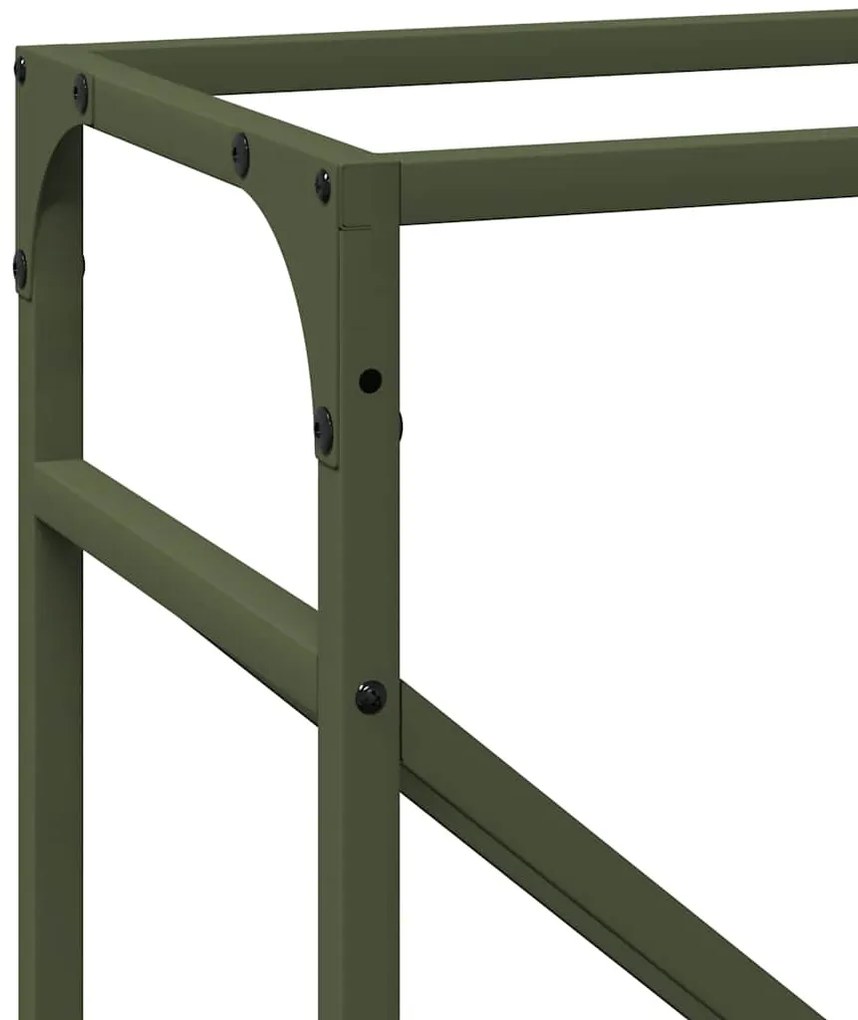 Suporte para lenha aço laminado a frio verde azeitona