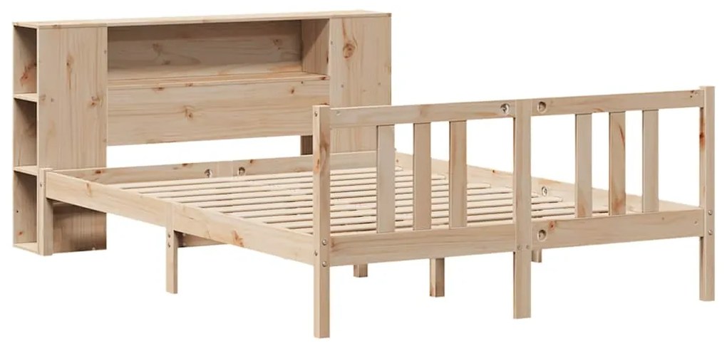 Cama com estante sem colchão 120x200 cm pinho maciço