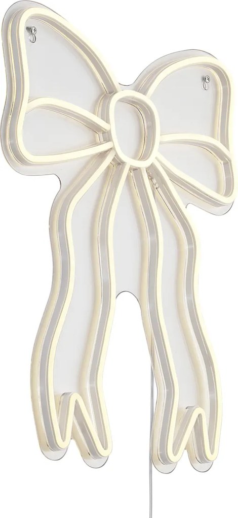 Candeeiro de parede néon branco quente Incl. LED - Bow