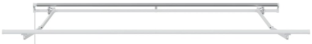 Toldo Retrátil Manual Listrado Vermelho e Branco 350x250 cm