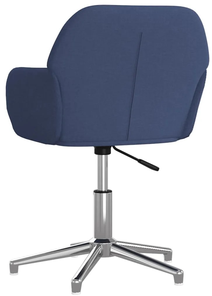 Cadeiras de jantar giratórias 2 pcs tecido azul