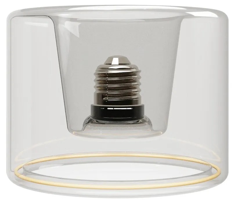 Lâmpada LED Transparente Linha Fantasma Donut Embutido 120x90 6W 500Lm E27 2200K Regulável - G03