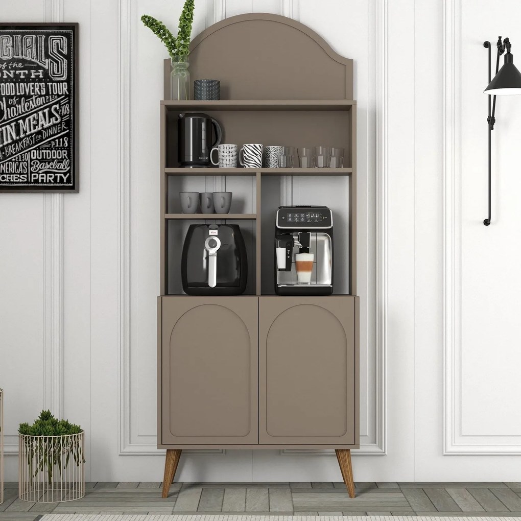 Armário de Cozinha/Sala "Caffè" - Atlas e Nogueira - 81.3x201x35cm - D