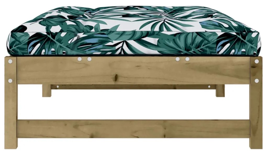 Apoio de pés para jardim 120x80 cm pinho impregnado
