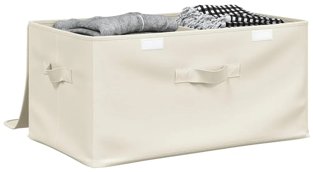 Caixa de arrumação 50x30x25 cm tecido cor creme