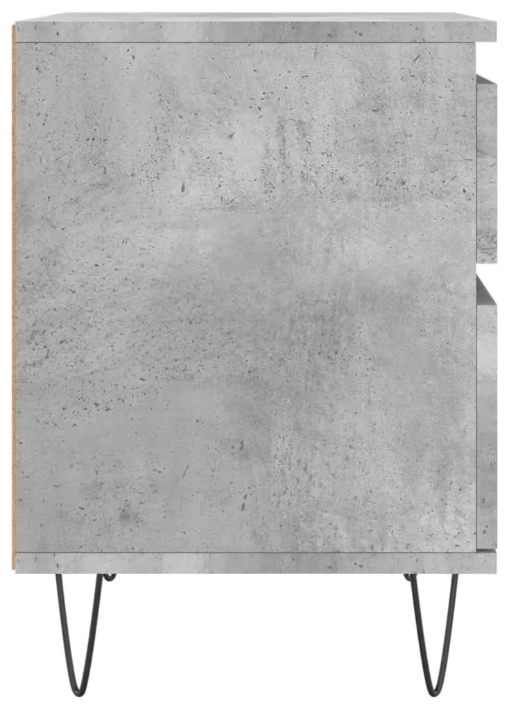 Mesas de cabeceira 2 pcs derivados de madeira cinzento cimento