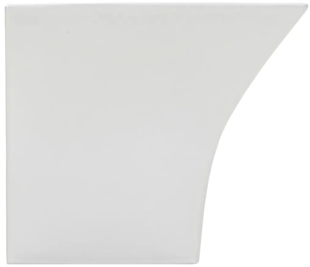 Lavatório de parede em cerâmica 500x450x410 mm branco