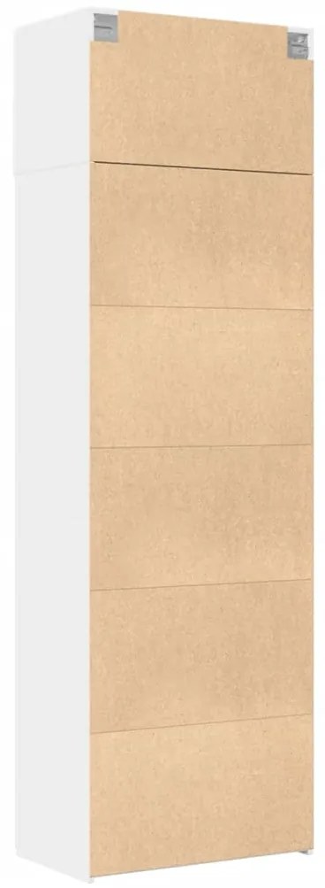Armário de arrumação 70x42,5x225 cm derivados de madeira branco