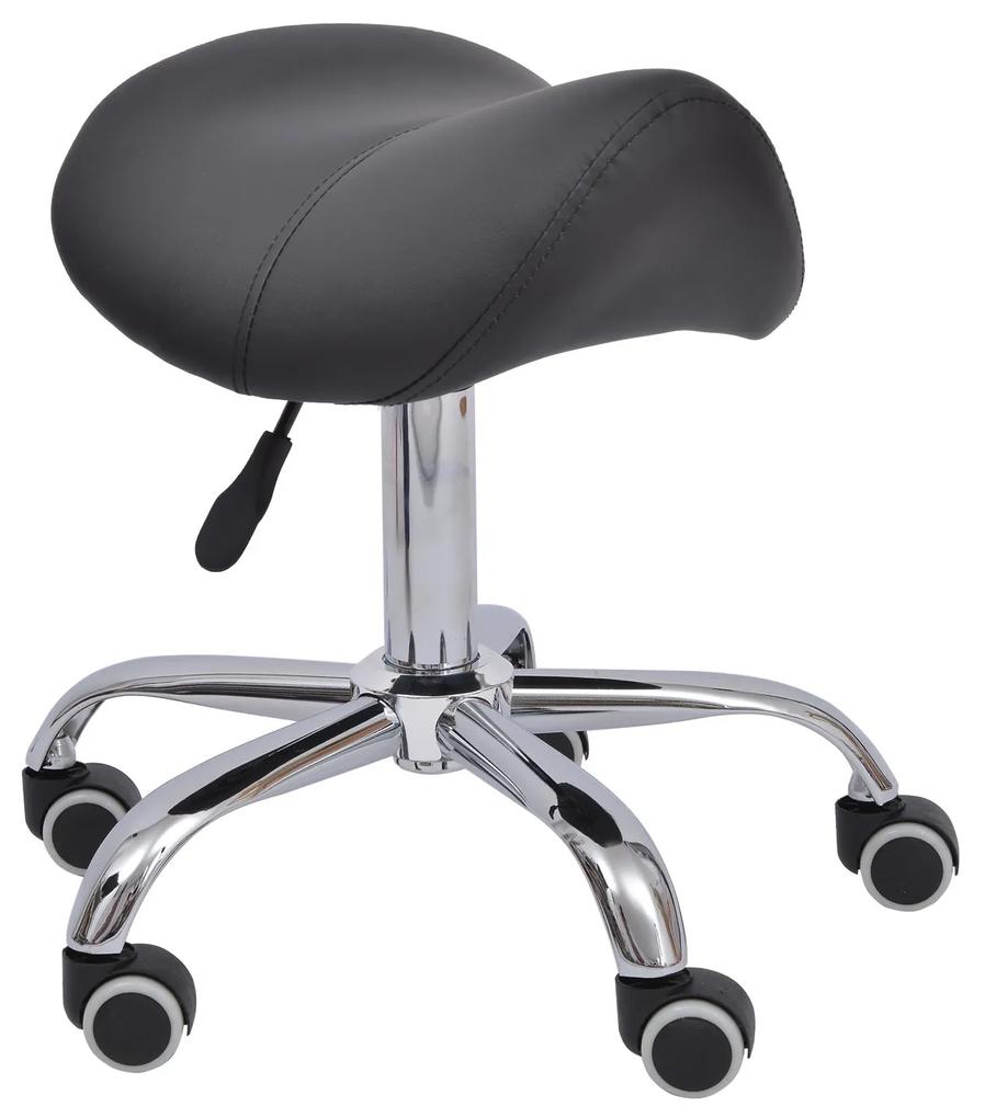 Cadeira De Trabalho com Rodinhas Banquinho Giratório Banquinho Cosmético preto
