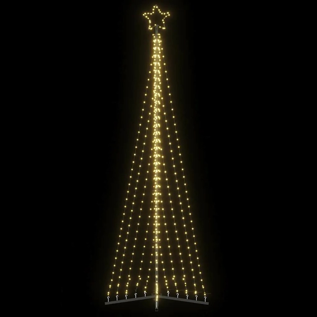 vidaXL LED Árvore de Natal 495 LEDs Branco Quente 300,5 cm