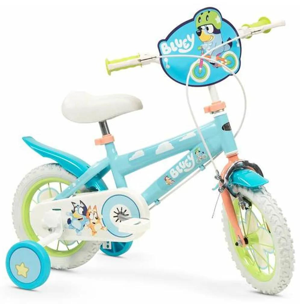 Bicicleta Infantil Bluey 12" Azul Verde