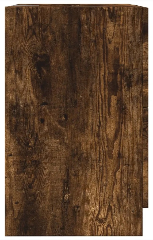 Armário de lavatório 40x37x59 cm deriv. madeira carvalho fumado