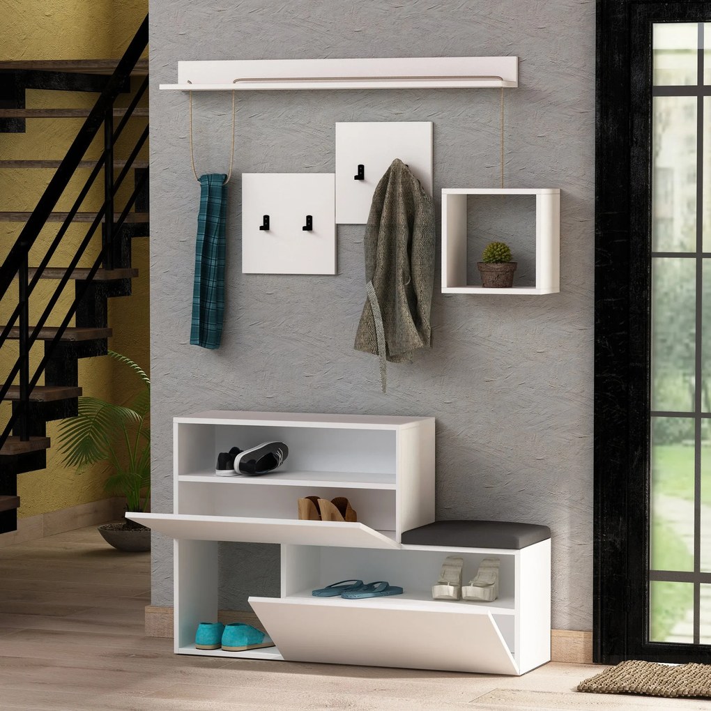 Hall Stand Holdon – Branco – 120x76 cm