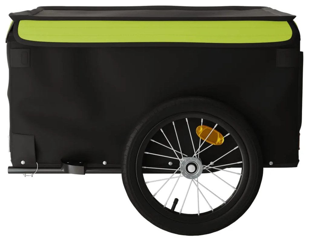 Reboque para bicicleta 45 kg ferro preto e verde