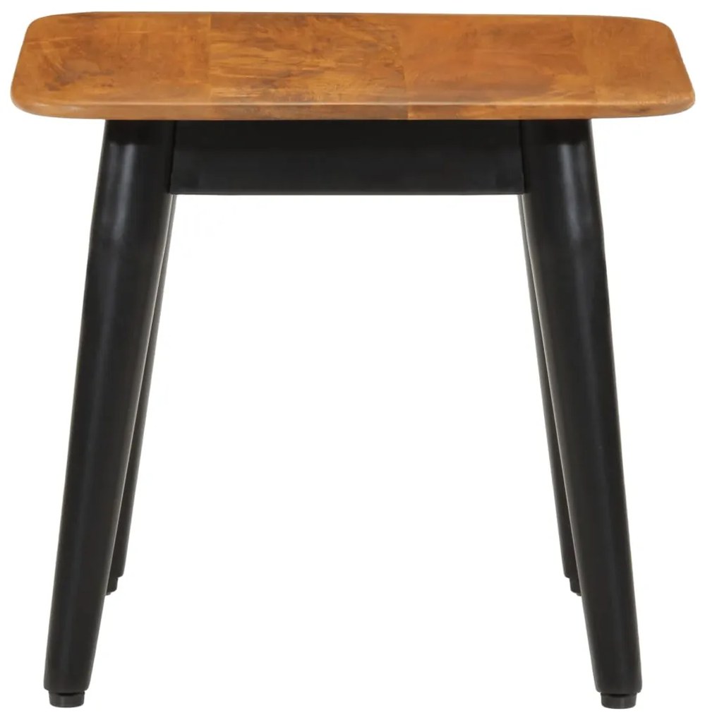 Mesa de centro 45x45x40 cm madeira de mangueira maciça/ferro