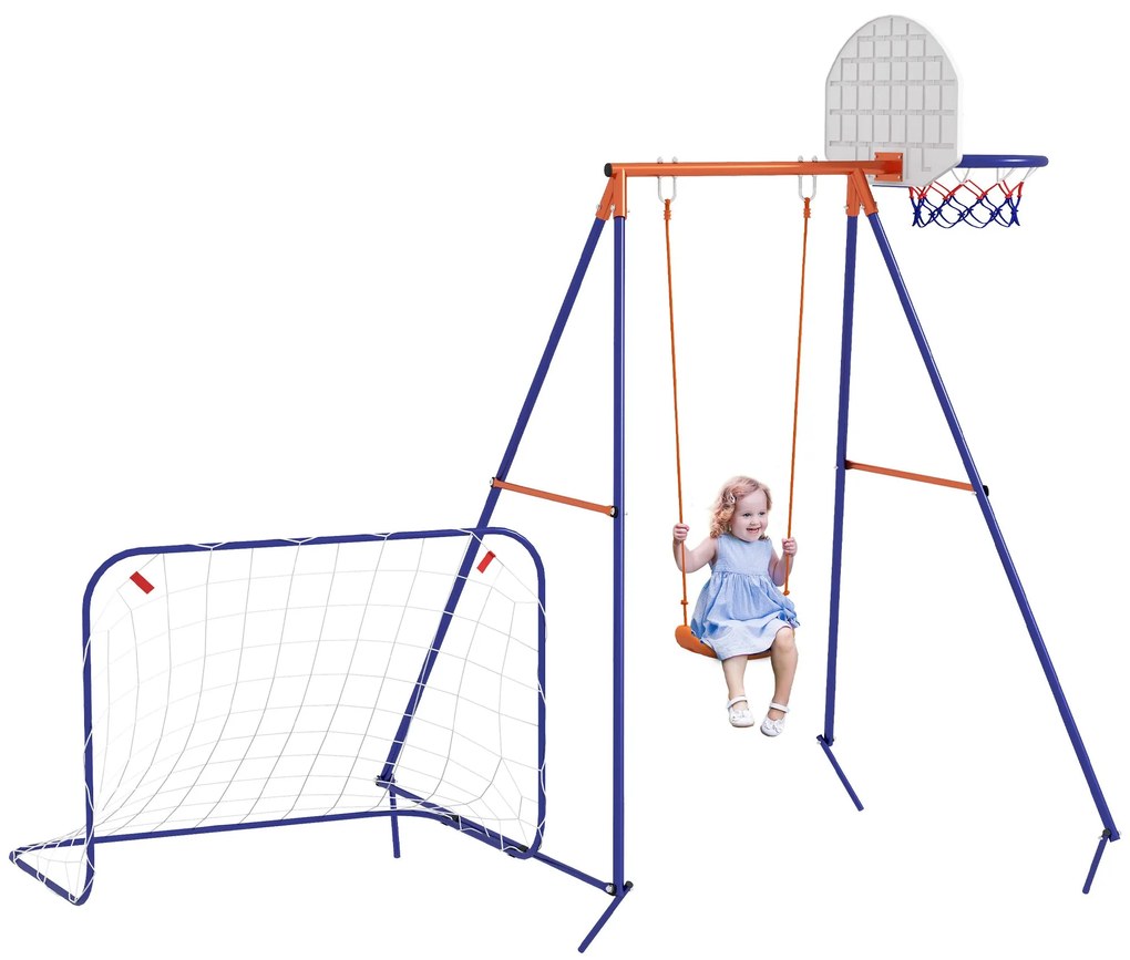 Baloiço Infantil 3 em 1 Baloiço para Crianças de 3-8 Anos com Tabela d