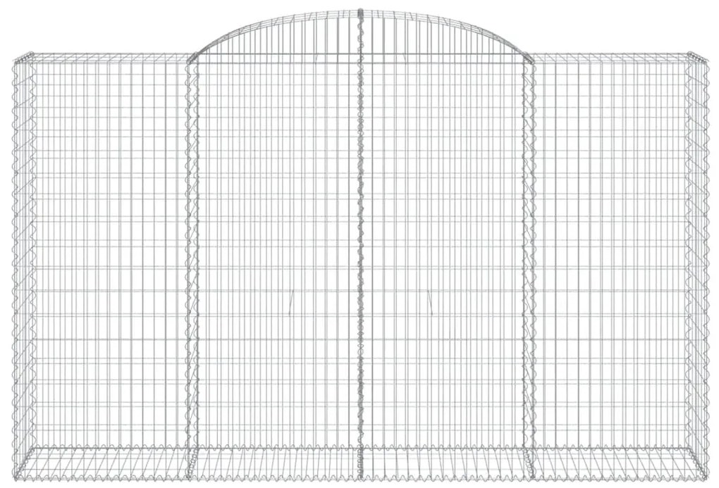 Cestos gabião arqueados 4pcs 300x50x180/200cm ferro galvanizado