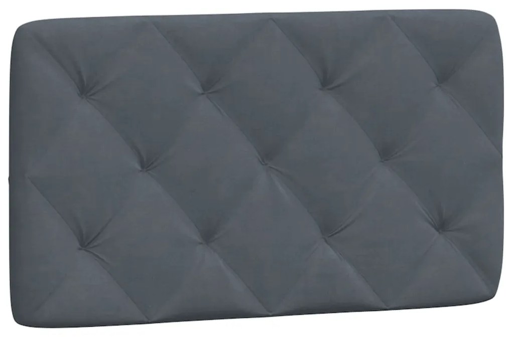 Estrutura de cama sem colchão 90x190 cm veludo cinzento-escuro