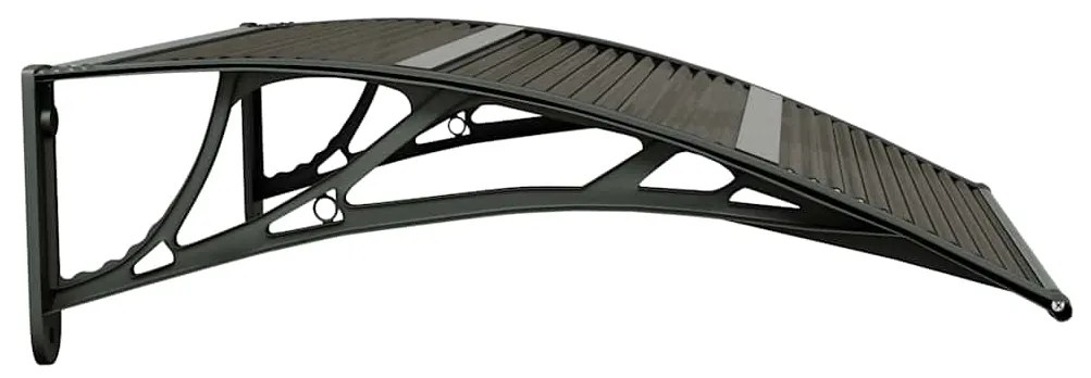 Toldo para porta 80x75 cm policarbonato preto