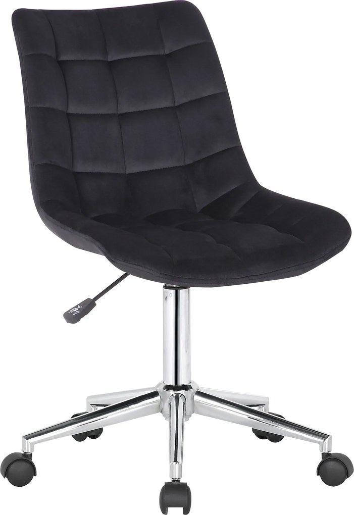 Cadeira de Escritório de Veludo Medford Preta