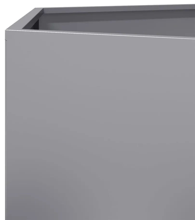 Vasos floreiras jardim 2 pcs hexagonal 46x40x45cm aço galvaniz.