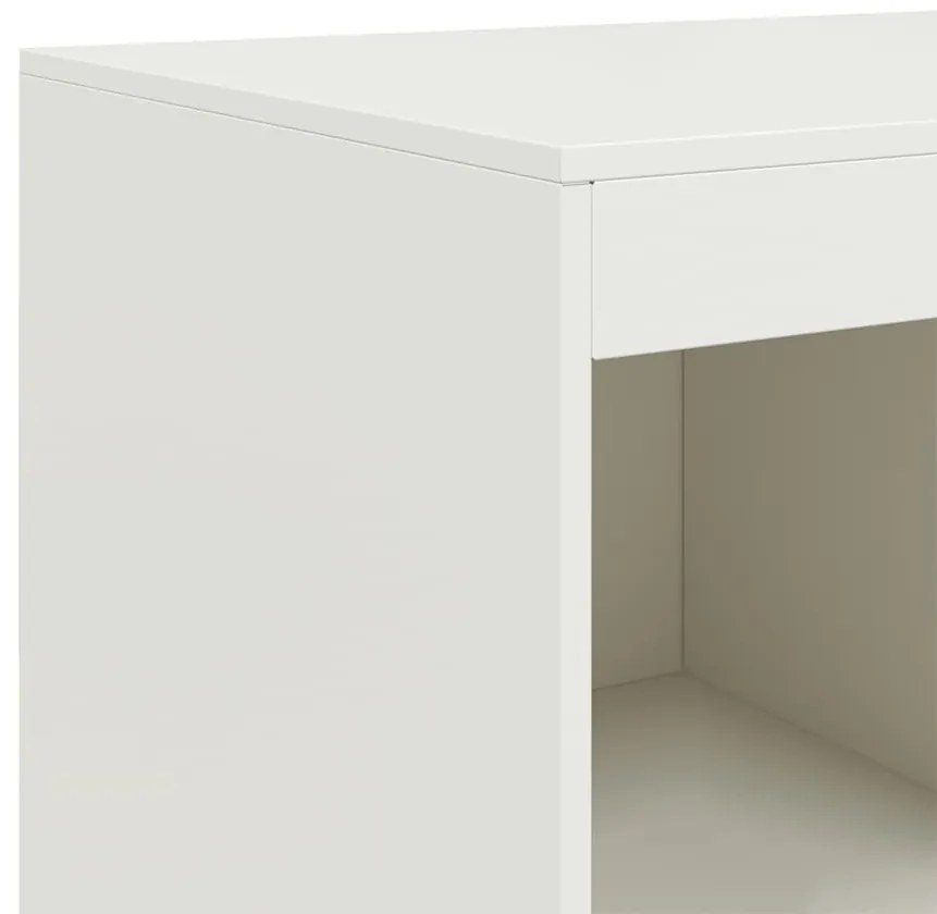 Aparador alto 67x39x95 cm aço branco