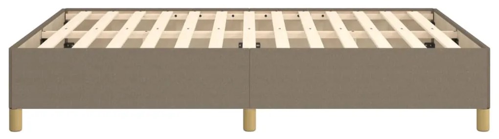 Cama sem colchão 140x200 cm tecido castanho-acinzentado