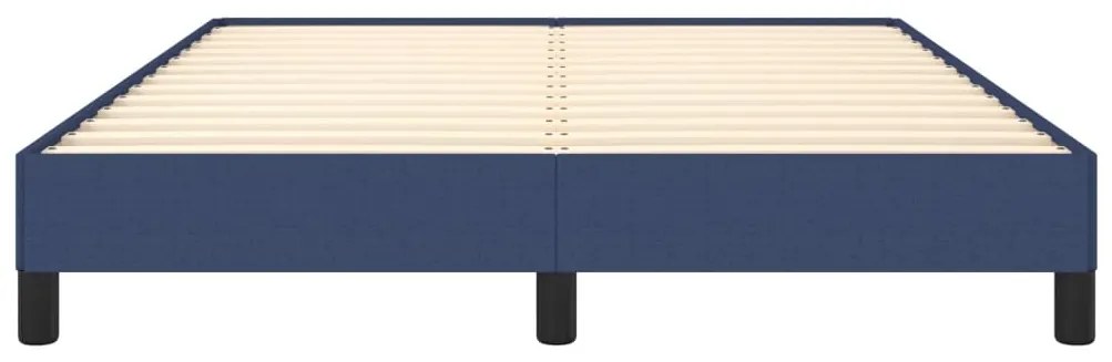 Estrutura de cama sem colchão 140x190 cm tecido azul