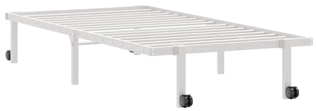 Estrutura de cama sem colchão Dobrável 90x190 cm aço branco