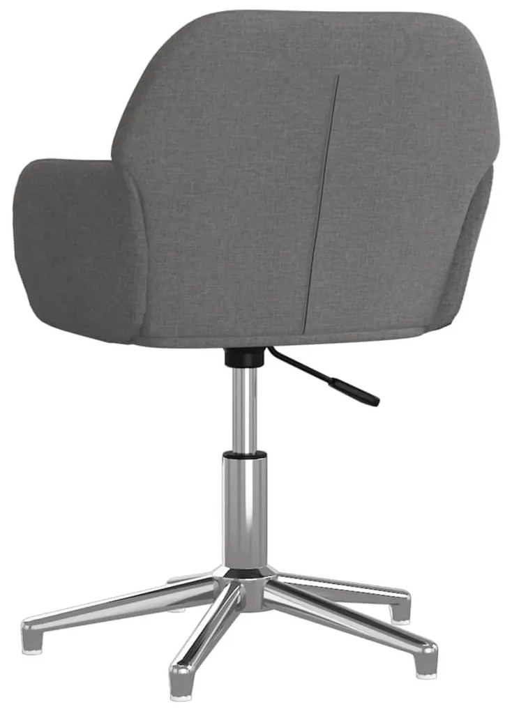 Cadeiras de jantar giratórias 2 pcs tecido cinzento-claro