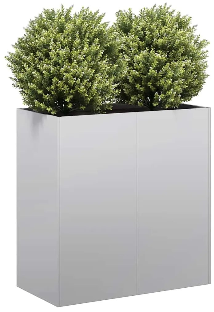 vidaXL Planter 80x40x80 cm aço galvanizado