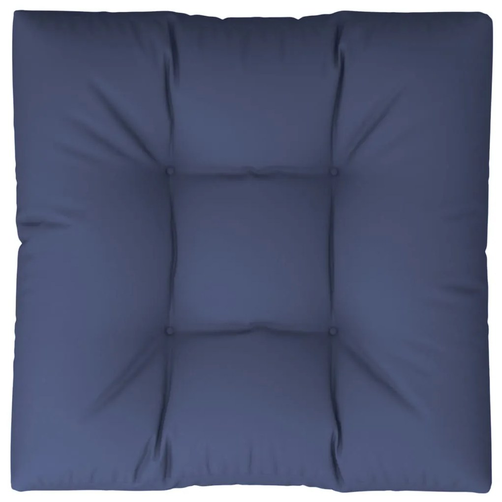 Almofadão para sofá de paletes 80x80x12 cm tecido azul-marinho