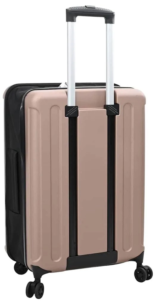 Mala Dobrável Casco Duro 24'' Rosa Dourada 43x27x66 cm ABS