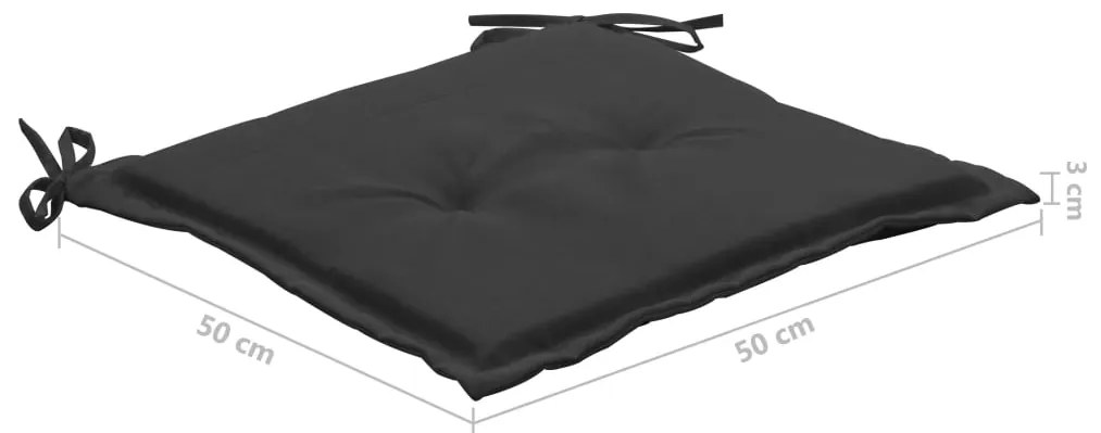 Cadeiras de jardim com almofadões 6 pcs acácia maciça