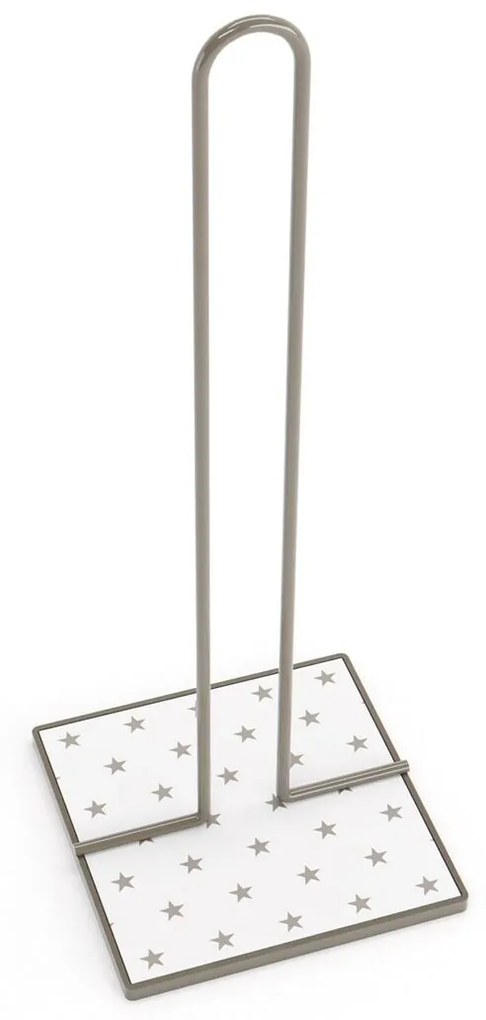 Suporte para Rolos de Papel de Cozinha Versa Estrelas Metal Aço Madeira Mdf (16,5 X 31 X 13 cm)