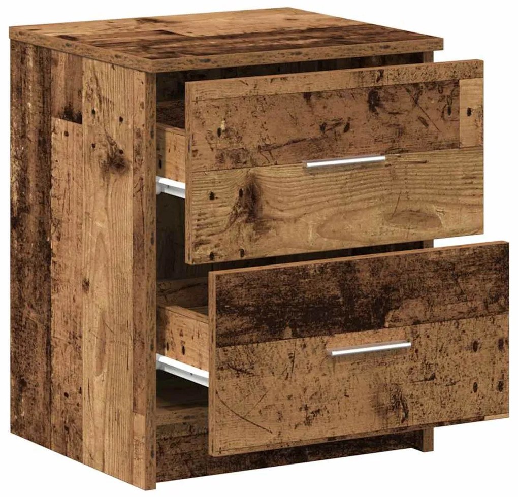 Mesa de cabeceira com 2 gavetas 40x36x50 cm branco