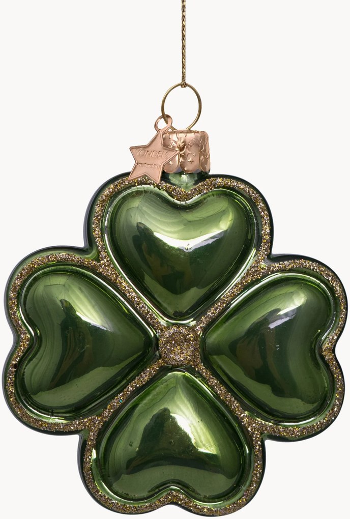 Ornamento de árvore de Natal artesanal Clover