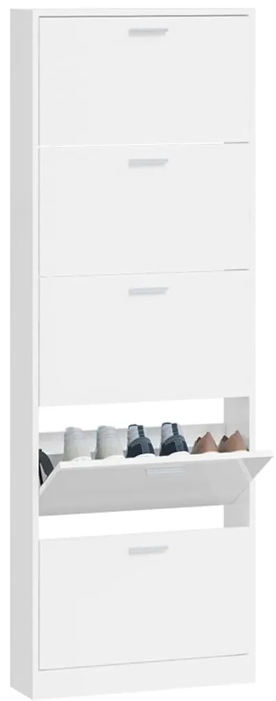 Sapateira 59x17x169 cm derivados de madeira branco brilhante